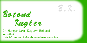 botond kugler business card